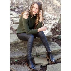 Faux Leather Moto Leggings